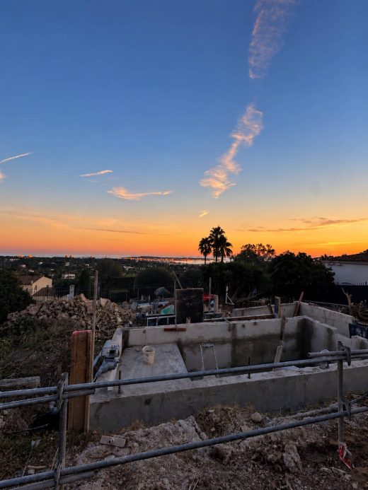 Piscine en construction, Antibes
